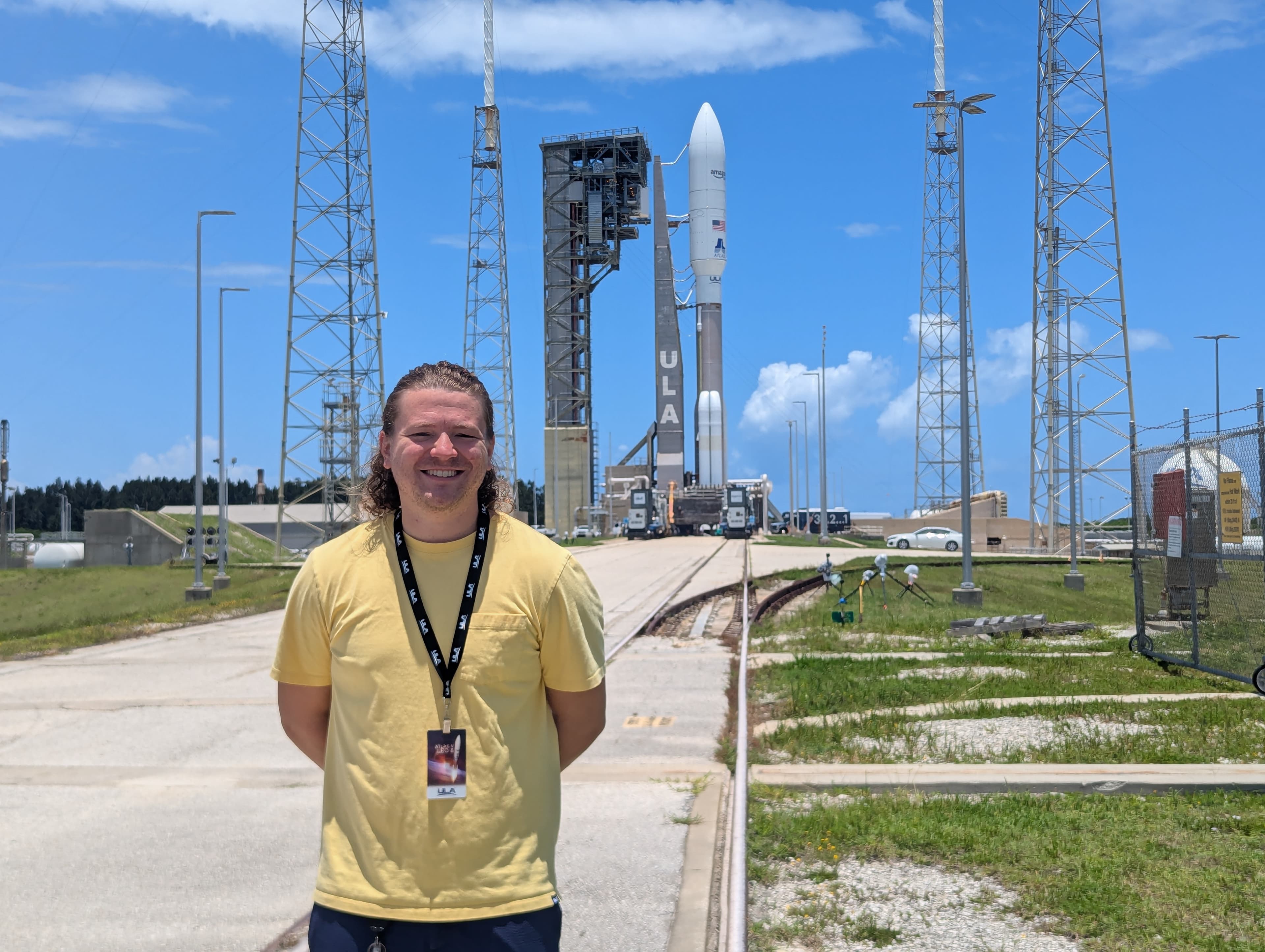 Me in front of the Atlas V at the pad