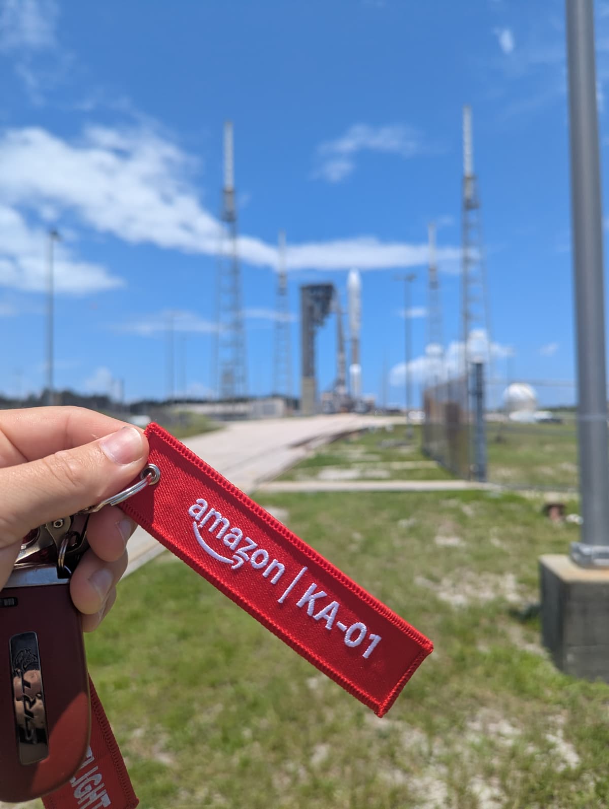 The Atlas V rocket at the pad